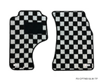 P2M Checkered Floor Mats (Light White) - Nissan 240SX S13 (1989-1994) - P2-CPTNS13LW-TP
