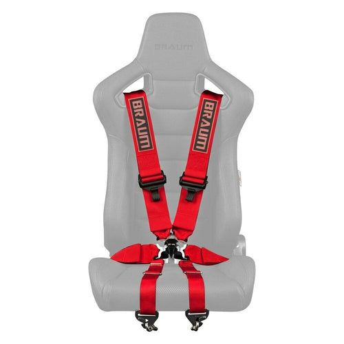 BRAUM Racing 6 Point 3" FIA Certified Racing Single Harness - RED