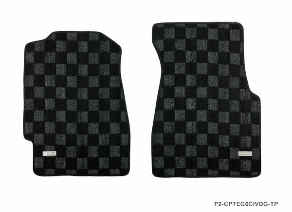 Phase 2 Motortrend (P2M) Front & Rear Standard Carpet Floor Mats - Honda Civic EG6 Hatchback (1991-1995)