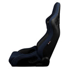BRAUM RACING ELITE-R SERIES SPORT RECLINABLE SEATS ( BLUE CLOTH | BLACK PIPING ) – PAIR