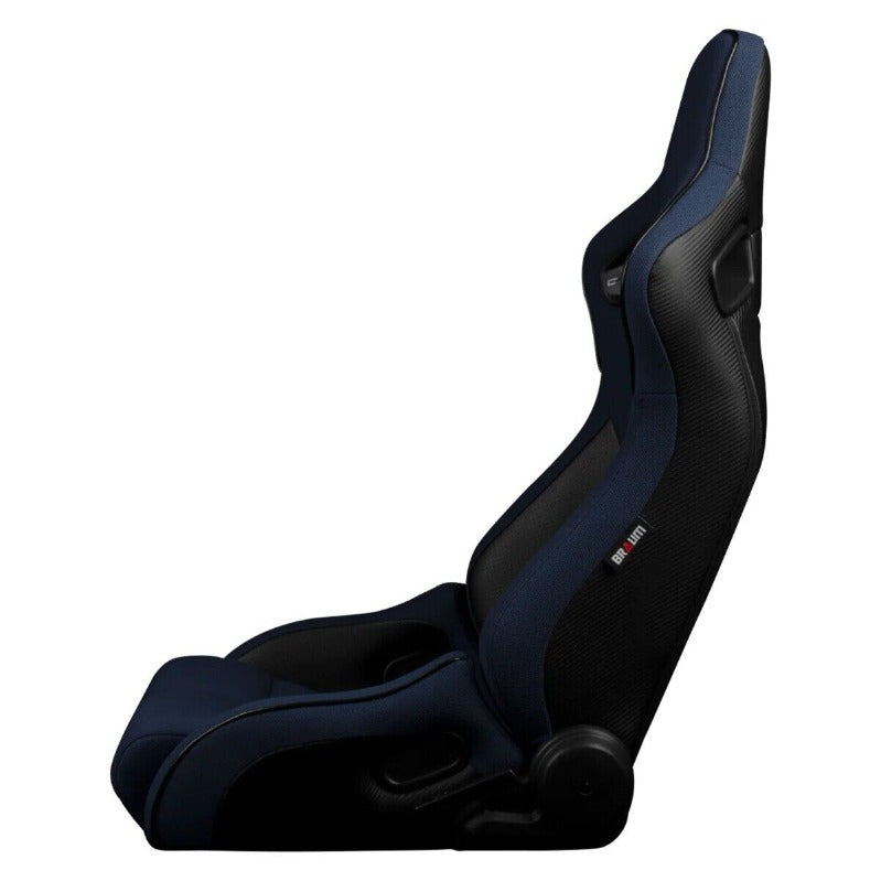 BRAUM RACING ELITE-R SERIES SPORT RECLINABLE SEATS ( BLUE CLOTH | BLACK PIPING ) – PAIR
