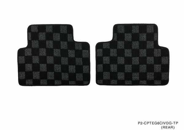 Phase 2 Motortrend (P2M) Front & Rear Standard Carpet Floor Mats - Honda Civic EG6 Hatchback (1991-1995)