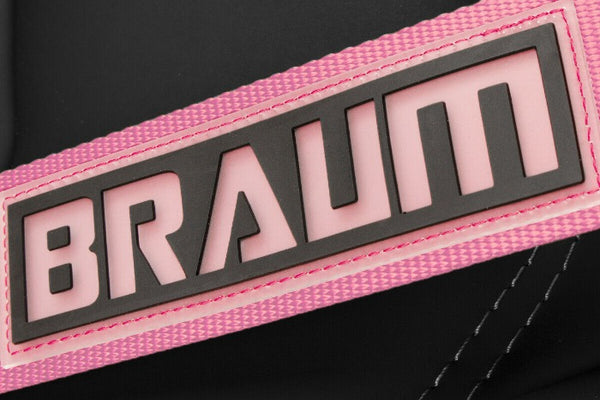 BRAUM Racing 4 Point 2" Strap Racing Single Harness - Pink