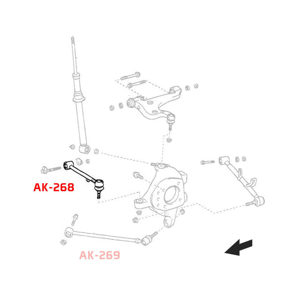 GSP GodSpeed Project - Lexus XF30 UCF30 LS430 2001-06 Adjustable Rear Toe Arms