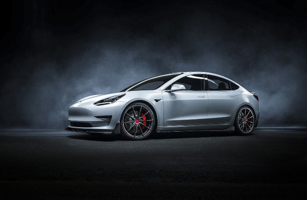Vorsteiner Carbon Fiber Volta Aero Front Lip Spoiler (Glossy) - Tesla Model 3 (2017+)
