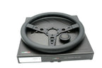 MOMO PROTOTIPO Black Edition Steering Wheel - 350MM - Black Leather / Brushed Black Anodized