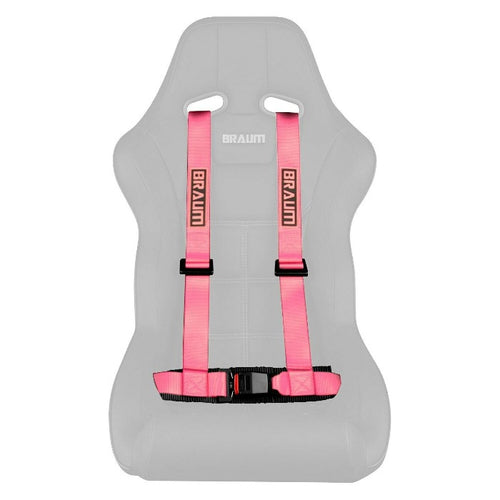 BRAUM Racing 4 Point 2" Strap Racing Single Harness - Pink