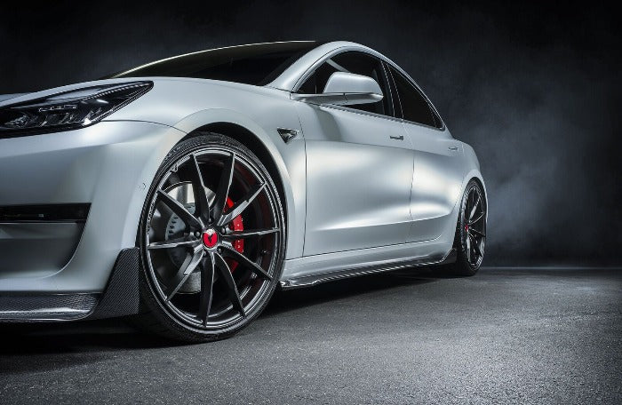 Vorsteiner Carbon Fiber Volta Aero Front Lip Spoiler (Glossy) - Tesla Model 3 (2017+)