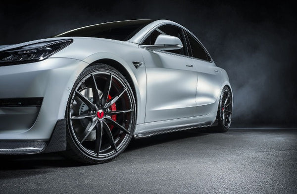 Vorsteiner Carbon Fiber Volta Aero Front Lip Spoiler (Glossy) - Tesla Model 3 (2017+)