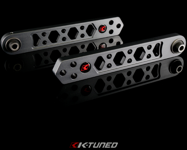K-Tuned Adjustable Rear Lower Control Arms w/ Rubber Bushings - Honda Civic ES1 EM2 EP3 (2001-2005)