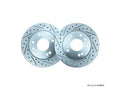 P2M Slotted & Drilled Front Brake Rotors - Nissan 240sx (1989-1998)