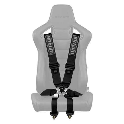 BRAUM Racing 6 Point 3" FIA Certified Racing Single Harness - BLACK