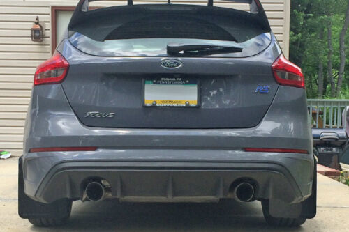 Rally Armor Black w/ Nitrous Blue Logo Mud Flaps - Ford Focus / ST / RS (2012-2019)