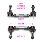GSP GodSpeed Project 110mm - 140mm Front Sway Bar Adjustable Links Set w/ 10mm Bolts - Universal