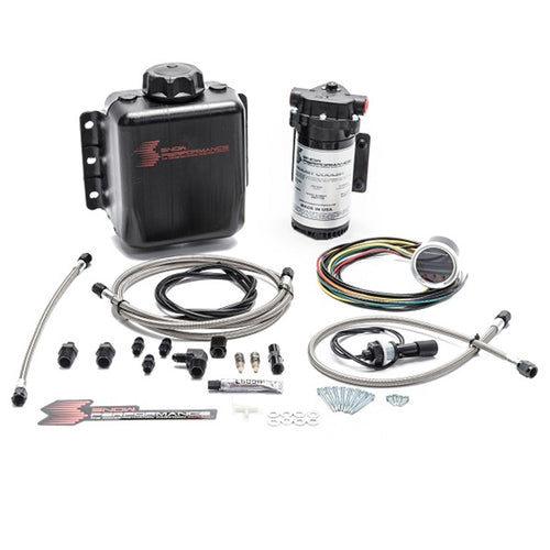 Snow Performance Stage 2.5 Boost Cooler Forced Induction Progressive Water-Methanol Injection Kit - Stainless Steel Braided Line, 4AN Fittings