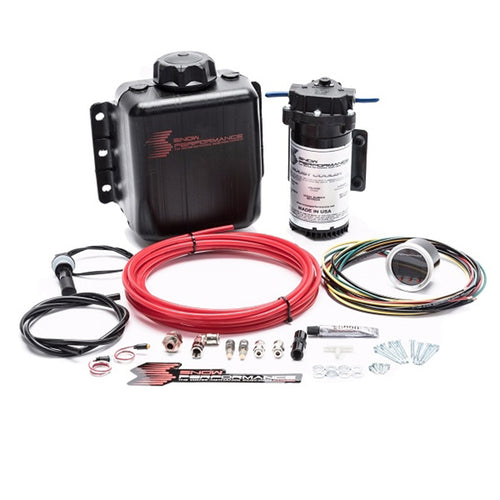 Snow Performance Stage 2.5 Boost Cooler Forced Induction Progressive Water-Methanol Injection Kit - Red High Temp Nylon Tubing, Quick-Connect Fittings