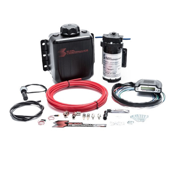 Snow Performance Stage 3 Boost Cooler EFI 2D Map Progressive Water-Methanol Injection Kit - Red High Temp Nylon, Quick-Connect Fittings