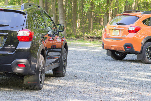 Rally Armor UR Black w/ Grey Logo Mud Flaps Set of 4 - Subaru XV Crosstrek (2013-2017)