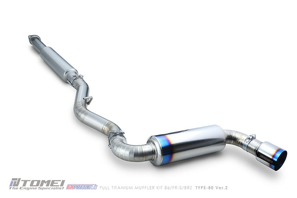 Tomei Type 80 V2 Expreme Ti Titanium Single Exit Exhaust System - Toyota GR86 / Subaru BRZ (2022+)