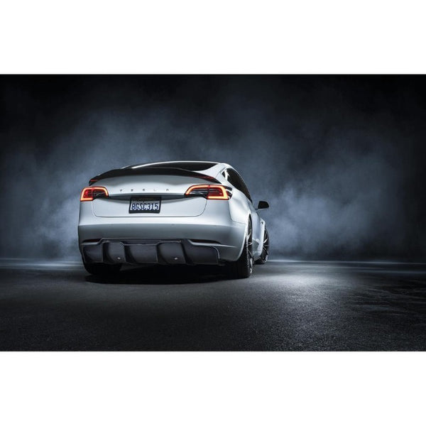 Vorsteiner Carbon Fiber Rear Volta Track Edition Diffuser (Glossy) - Tesla Model 3 (2017+)