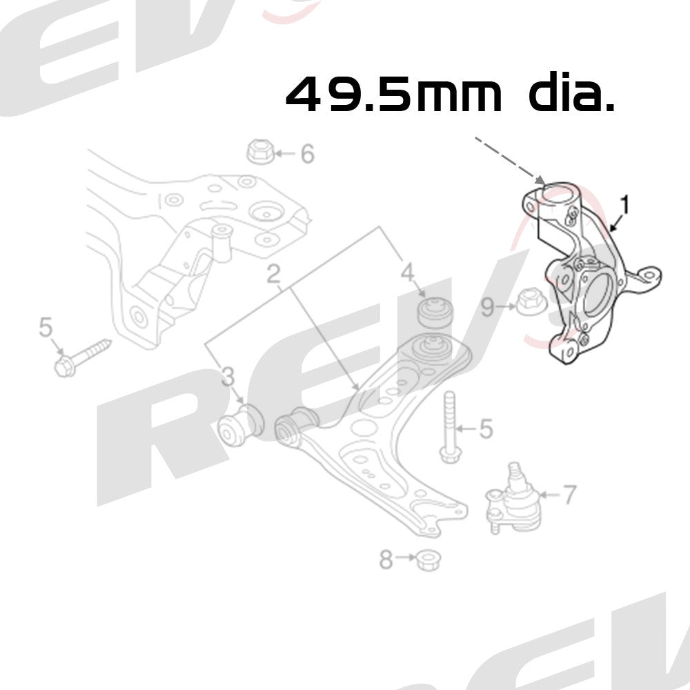Rev9 Power Hyper-Street II Coilovers - Volkswagen Golf (MK6) 2010-14 (49.5mm)